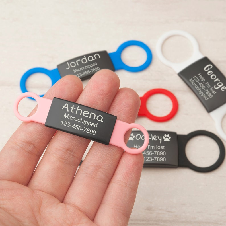 Cat Tags - Slide on Pet Tag - Custom Slide on Cat Id Tag - Pet Id Tag - Cat Name Tag Silent - No Noise Slide Cat Collar Tag - Cat Gifts il_794xN.4975108706_rvdj.jpg
