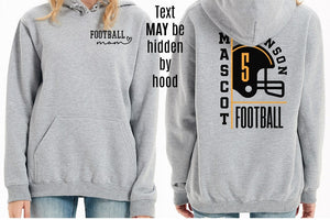 Custom Football Mom Shirt, Game Day Football Shirt, Team Name and Number Football Shirts