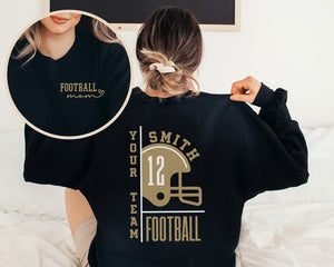 Custom Football Mom Shirt, Game Day Football Shirt, Team Name and Number Football Shirts