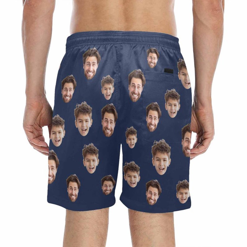 Custom Photo Beach Shorts, Father and son Swim Trunks, Kid's Beach Shorts, Photo Bathing Suit, Swim Trunks Boys, Father's Day Gifts