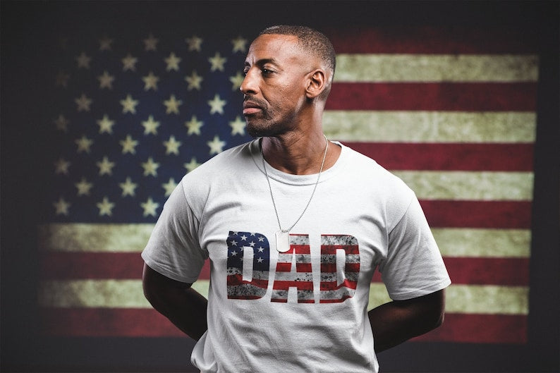 Dad Shirt with American Flag, Father's Day Shirt, Patriotic American Dad Shirt, 4Th Of July Shirt, American Flag Dad T Shirts, Gifts For Dad