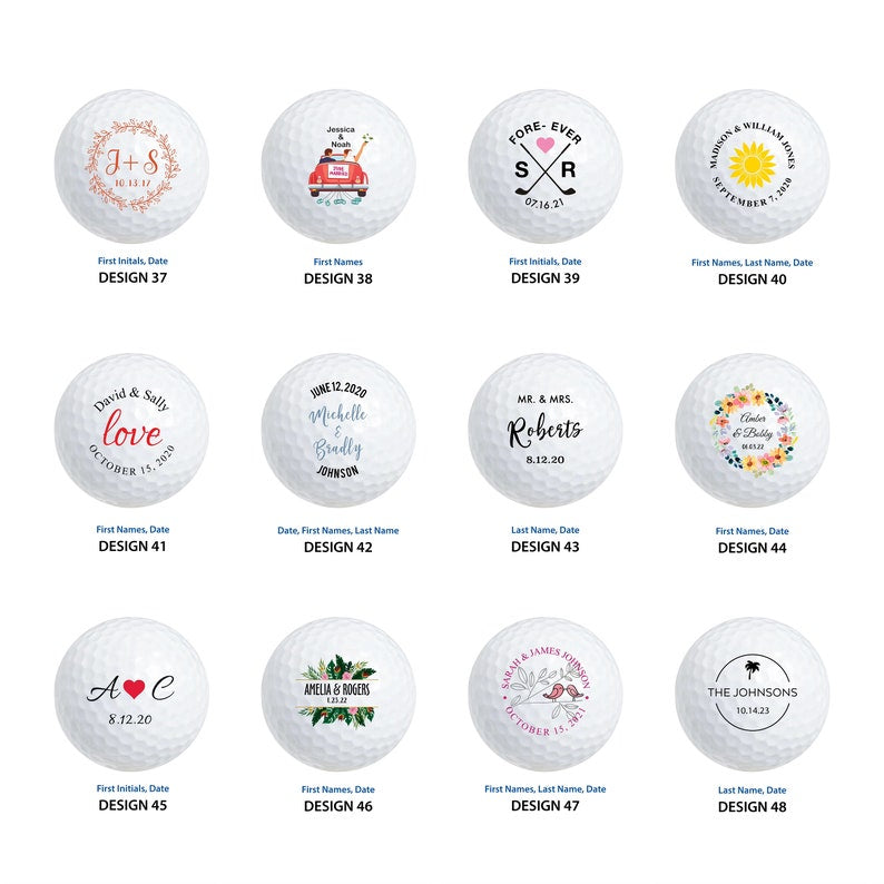 Personalized Wedding Golf Ball Favors , Custom Wedding Day Gift,Color Printed, Wedding Custom Golf Ball, wedding favors for guests in bulk