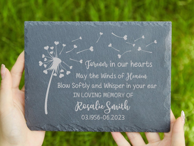 Personalized Memorial Stone.Grave Marker,Sympathy Gift.Remembrance Stone for Memorial Garden.Memorial Name Stone.Custom Memorial Gifts