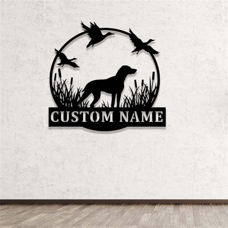 Custom Duck Hunting Metal Sign,Duck Hunter Sign,Personalized Duck Hunter Name Sign,Duck Hunting Cabin Farmhouse Decor,Hunting Gift for Dad