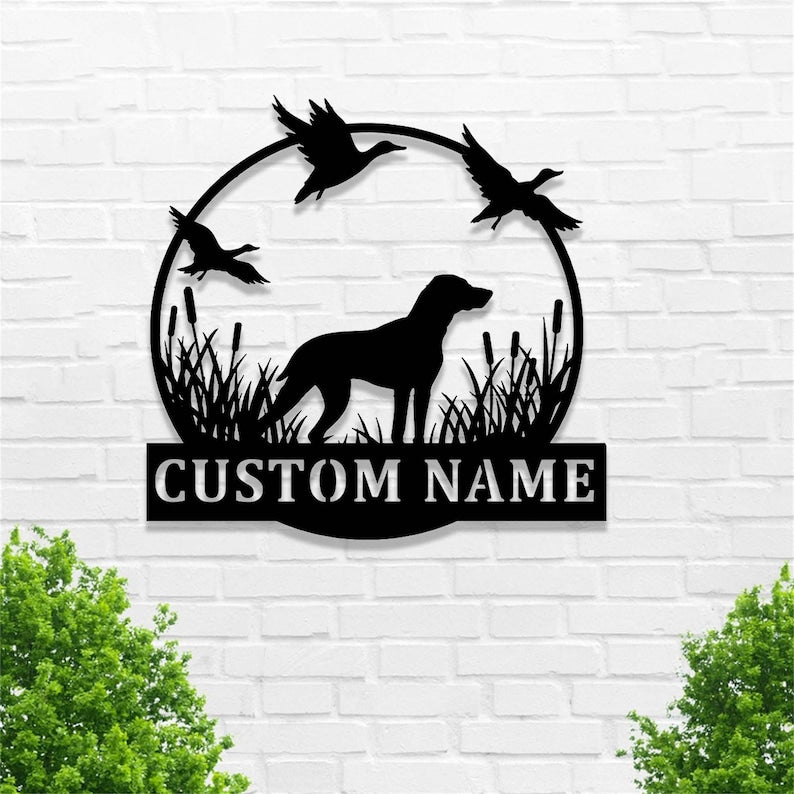 Custom Duck Hunting Metal Sign,Duck Hunter Sign,Personalized Duck Hunter Name Sign,Duck Hunting Cabin Farmhouse Decor,Hunting Gift for Dad