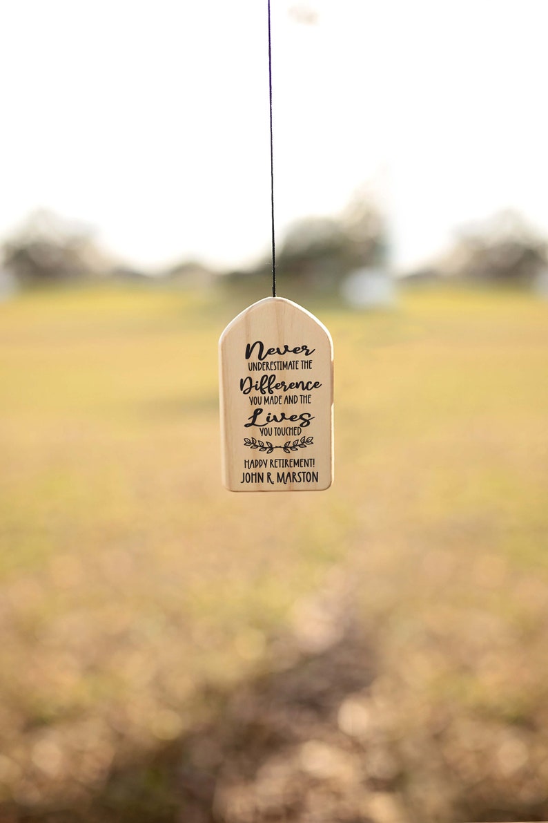 Personalized Wind Chimes Gift - Retirement Gift Chime - Teacher Gift - Personalized Gift - Coworker Gift - Happy Retirement Retiree