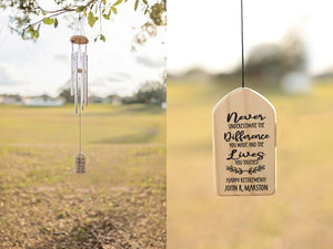 Personalized Wind Chimes Gift - Retirement Gift Chime - Teacher Gift - Personalized Gift - Coworker Gift - Happy Retirement Retiree