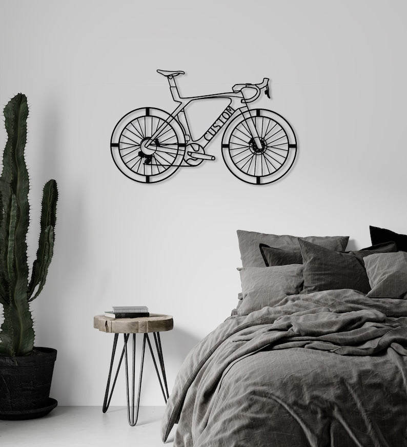 Personalized Metal Bike Sign, Custom Cycling Gift for Men, Custom Name Sign, Bicycle Lovers Gift, Bike Decor, Bicycle Art,Custom Sports Gift