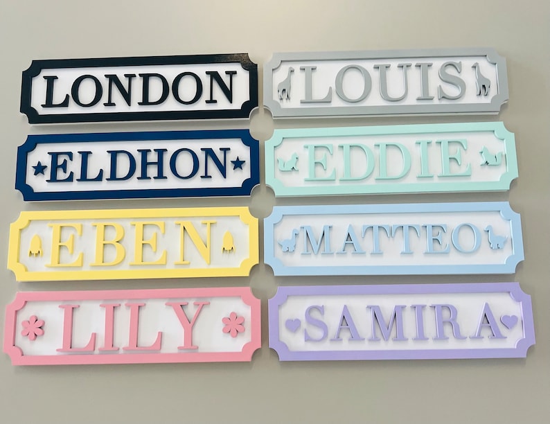 Boys name sign Girls name sign Boys door sign Girls door sign street style sign nursery door sign kids room door sign Childs room door sign
