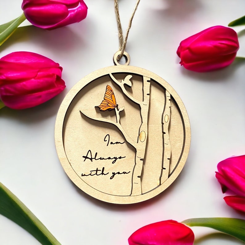 A Beautiful Butterfly Ornament Sympathy Bereavement Memorial Gift thinking of You - I'm always with you Christmas Tree Ornament
