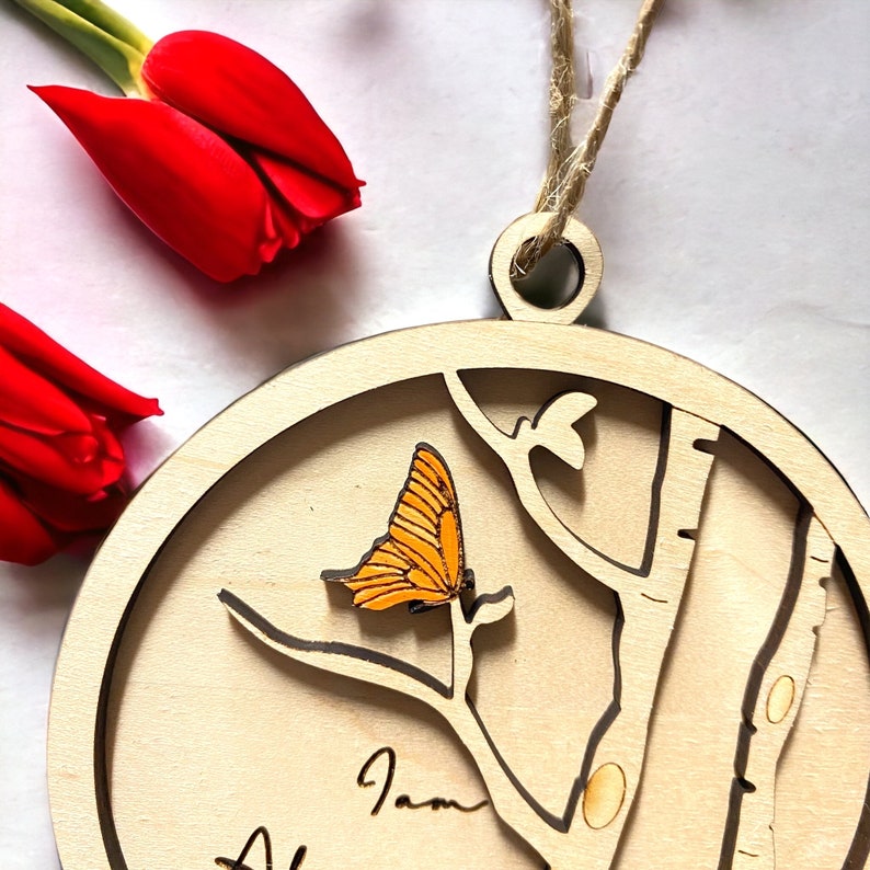 A Beautiful Butterfly Ornament Sympathy Bereavement Memorial Gift thinking of You - I'm always with you Christmas Tree Ornament