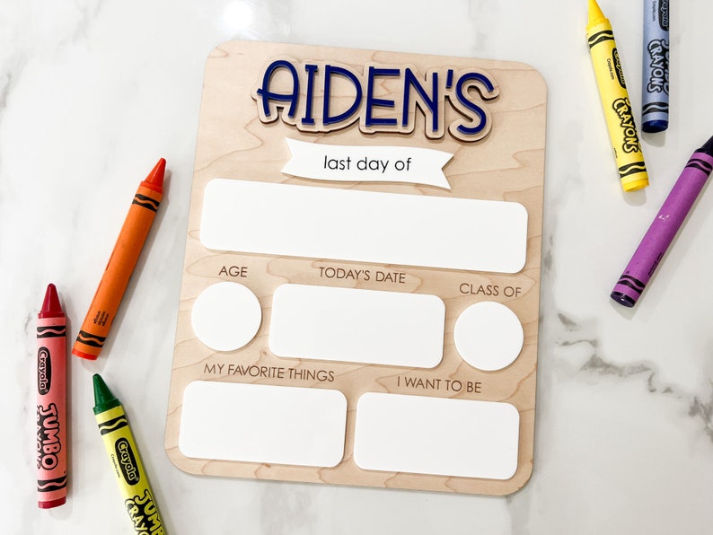 My First Day of School Sign, Back to School Board, Last Day of School, Personalized Photo Prop, Reusable Sign, Sign for School Pictures