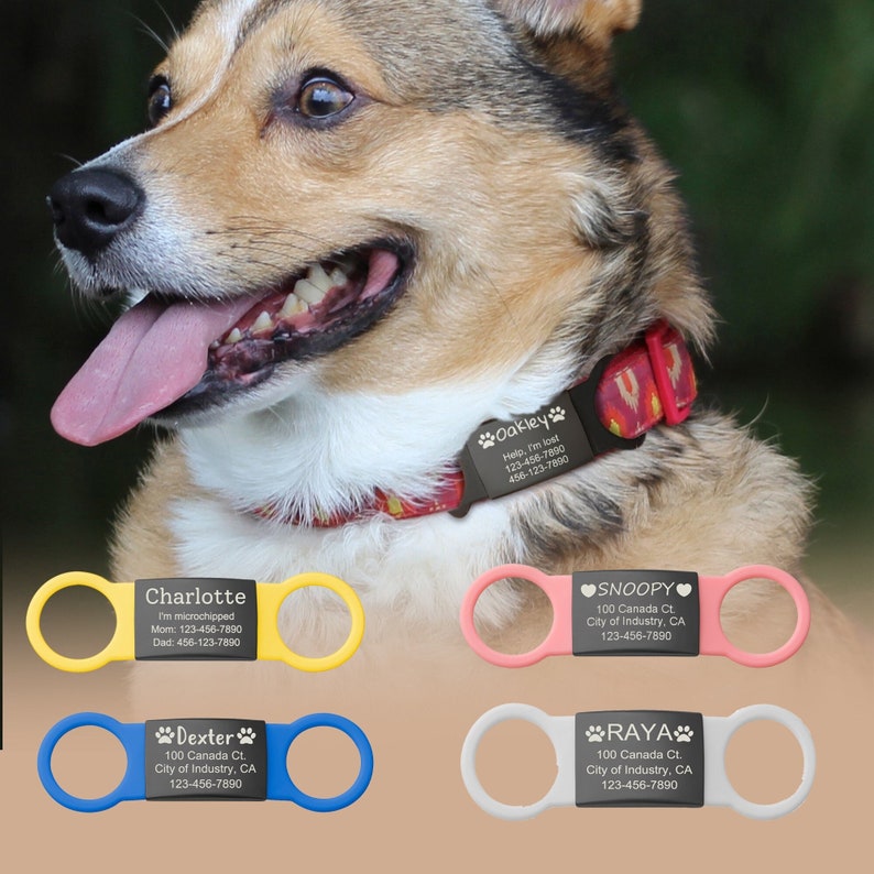 Silent Dog Tag - Dog Tag - Dog Tags for Dogs Personalized - Dog Name Tag - Custom Dog Tag Silent - Silicone Dog Tag Dog Id Tag il_794xN.5023369537_h9hv.jpg