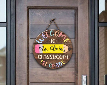 Personalized 3D Teacher Door Sign, Teacher Gifts, Classroom Welcome Sign, Techer Appeciation Gifts, Back To School, Teacher's Day Gift