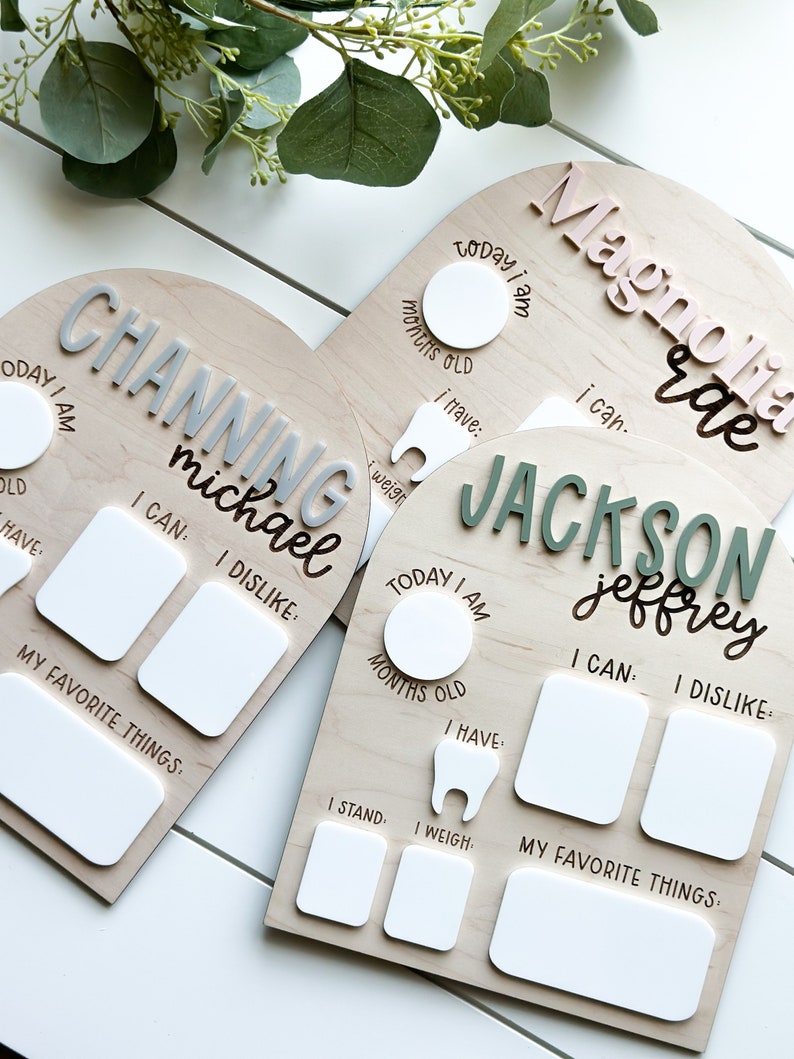 Baby Milestone Board, Monthly Milestone Board, Dry Erase Milestone Board