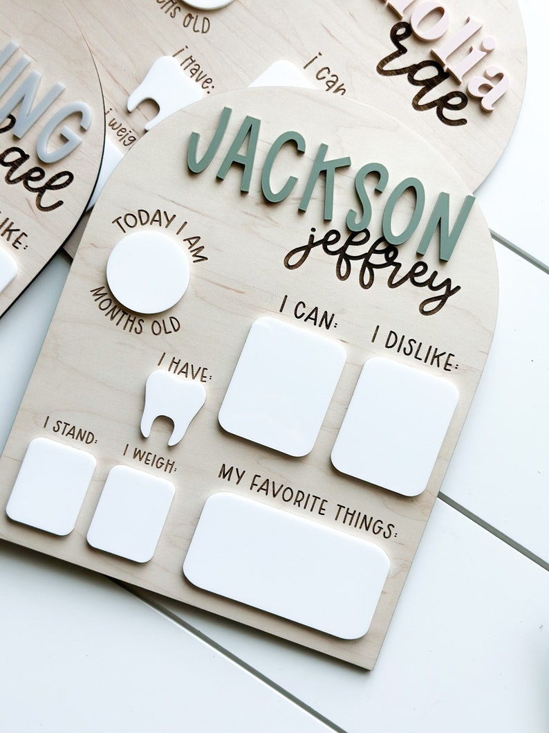 Baby Milestone Board, Monthly Milestone Board, Dry Erase Milestone Board