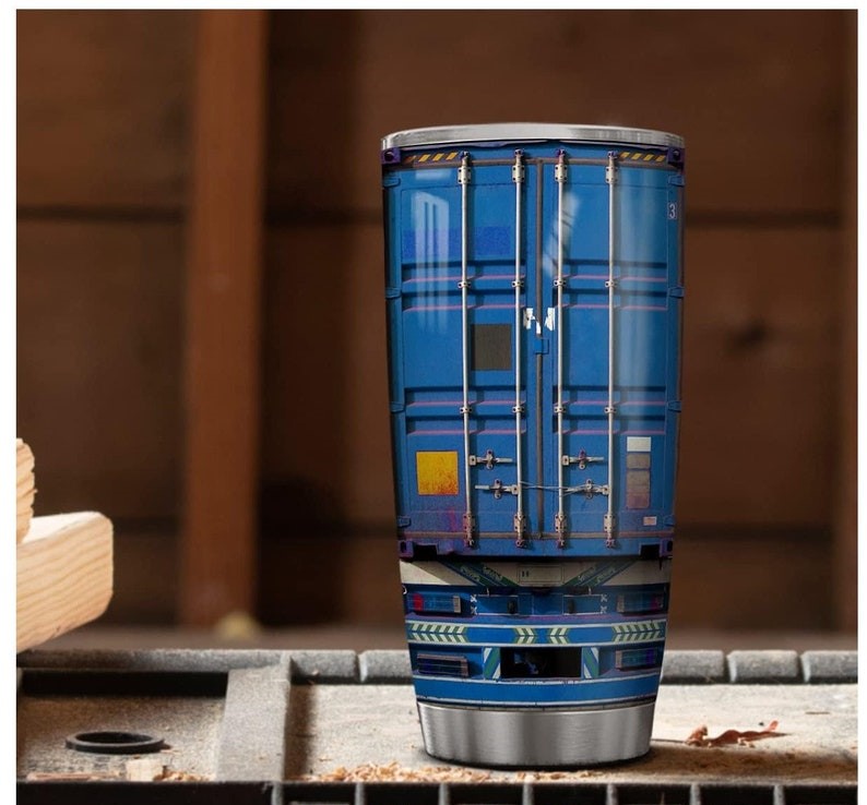 Personalized Trucker Tumbler, Custom Name Truck Tumbler, Engraved Trucker Travel Tumbler, Trucker Gifts For Men, Gift for Dad, son, Husband