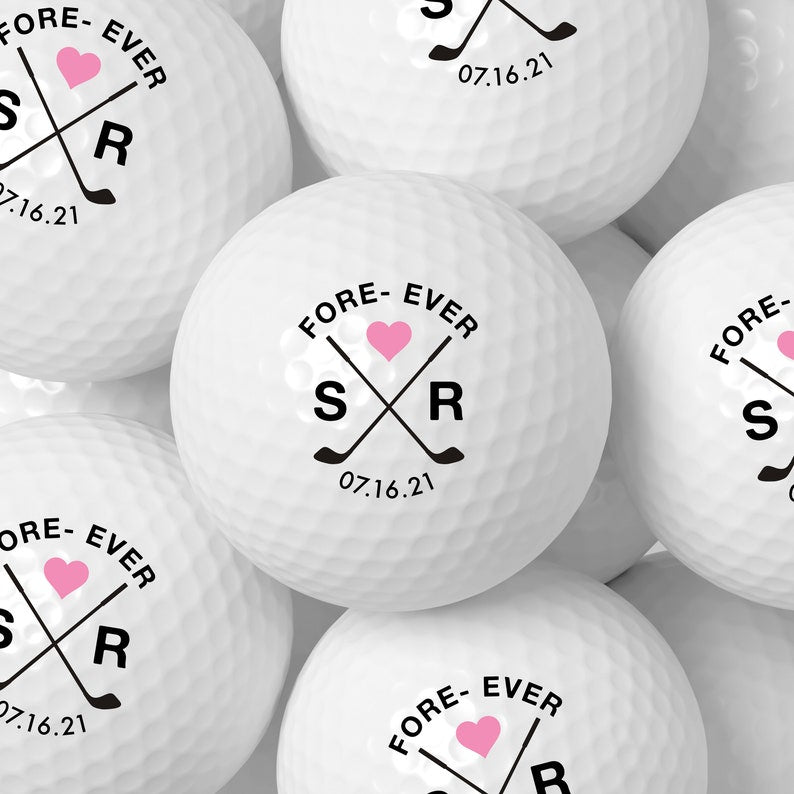 Personalized Wedding Golf Ball Favors , Custom Wedding Day Gift,Color Printed, Wedding Custom Golf Ball, wedding favors for guests in bulk
