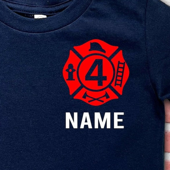 Personalized Age & Name And Optional Fire Department, Firefighter Matching T-Shirt Dad and Kids, Father's Day Gift il_794xN.5041482303_pw5q.jpg?v=1715929923