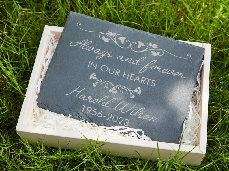Personalized Memorial Stone.Grave Marker,Sympathy Gift.Remembrance Stone for Memorial Garden.Memorial Name Stone.Custom Memorial Gifts