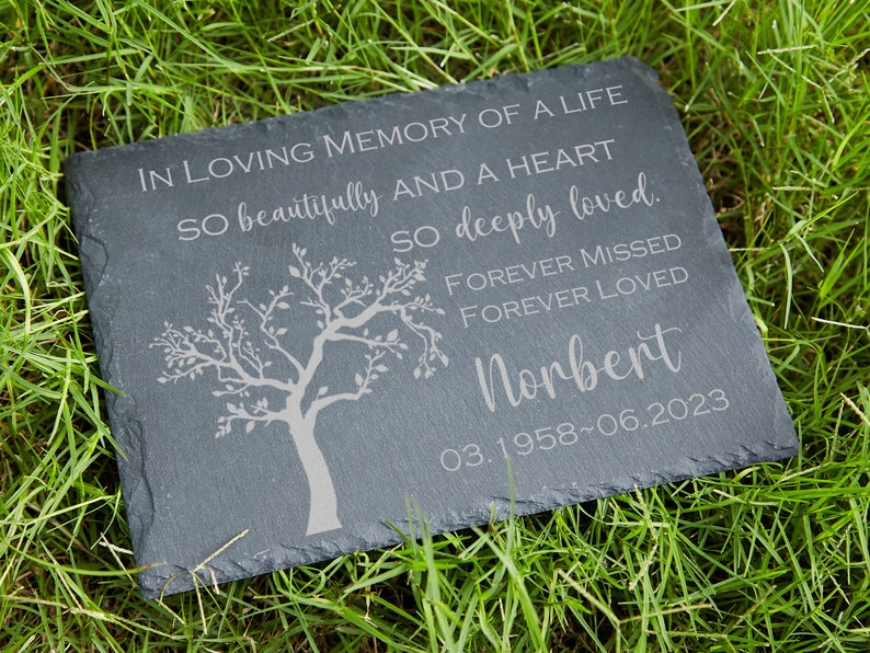 Personalized Memorial Stone.Grave Marker,Sympathy Gift.Remembrance Stone for Memorial Garden.Memorial Name Stone.Custom Memorial Gifts