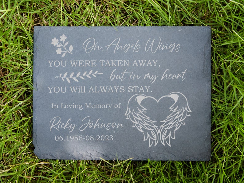 Personalized Memorial Stone.Grave Marker,Sympathy Gift.Remembrance Stone for Memorial Garden.Memorial Name Stone.Custom Memorial Gifts