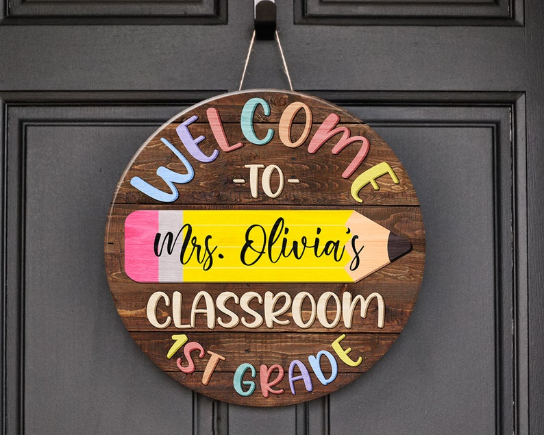 Personalized 3D Teacher Door Sign, Teacher Gifts, Classroom Welcome Sign, Techer Appeciation Gifts, Back To School, Teacher's Day Gift
