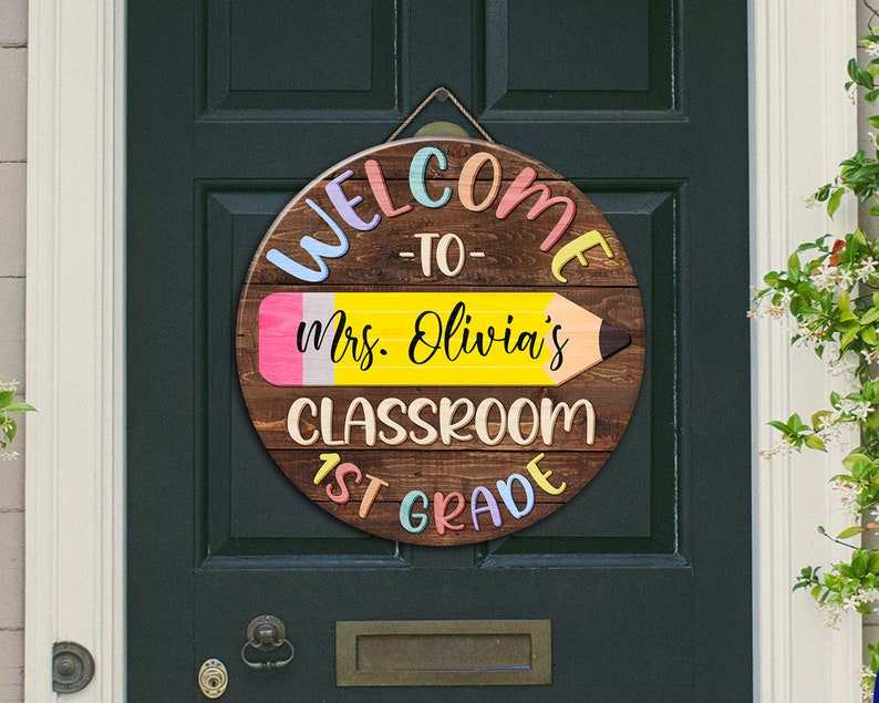 Personalized 3D Teacher Door Sign, Teacher Gifts, Classroom Welcome Sign, Techer Appeciation Gifts, Back To School, Teacher's Day Gift