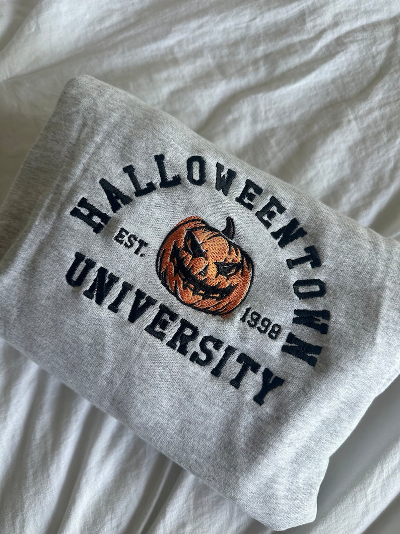 Halloweentown University Embroidered Sweatshirt | Fall Sweater | Halloweentown Crewneck | Halloween Sweatshirt | Halloweentown University