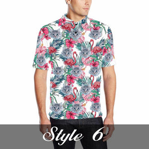 Personalized Hawaiian Polo Shirt with Face, Custom Photo/Logo Polo Shirt for Men, Custom Face Shirt, Custom Short Sleeve, Gift for Dad