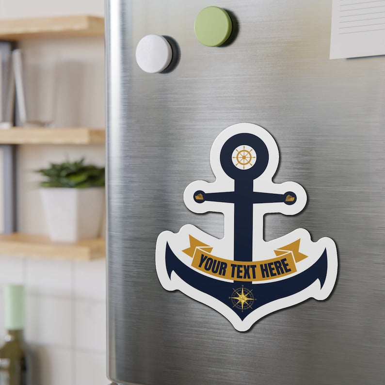 Personalized Anchor Cruise Door Magnet, Cruise Magnets, Anchor Magnets, Cruise Door Decorations, Custom Cruise Ship Magnets, Royal Caribbean