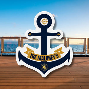 Personalized Anchor Cruise Door Magnet, Cruise Magnets, Anchor Magnets, Cruise Door Decorations, Custom Cruise Ship Magnets, Royal Caribbean