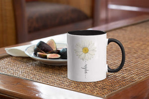 Daisy Name Mug, Daisy Gifts, Daisy Flower Mug Personalized, Daisies Gift, Daisy Lover Mug, Daisy Coffee Cup, Custom Wildflower Floral Mug