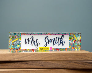 Personalized Teacher Desk Name Plate - Teacher gift, Custom Teacher Desk Name Plate Plaque, Name Plate For Desk, Teacher Appreciation Gift