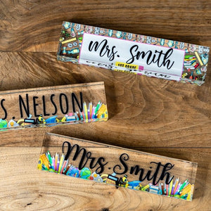 Personalized Teacher Desk Name Plate - Teacher gift, Custom Teacher Desk Name Plate Plaque, Name Plate For Desk, Teacher Appreciation Gift