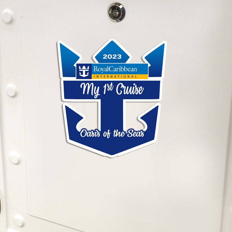 Royal Cruise Door Magnets Caribbean | Personalized Caribbean Royal Cruise Door Cruise Magnets | Cruise Door Anchor Magnet Sign