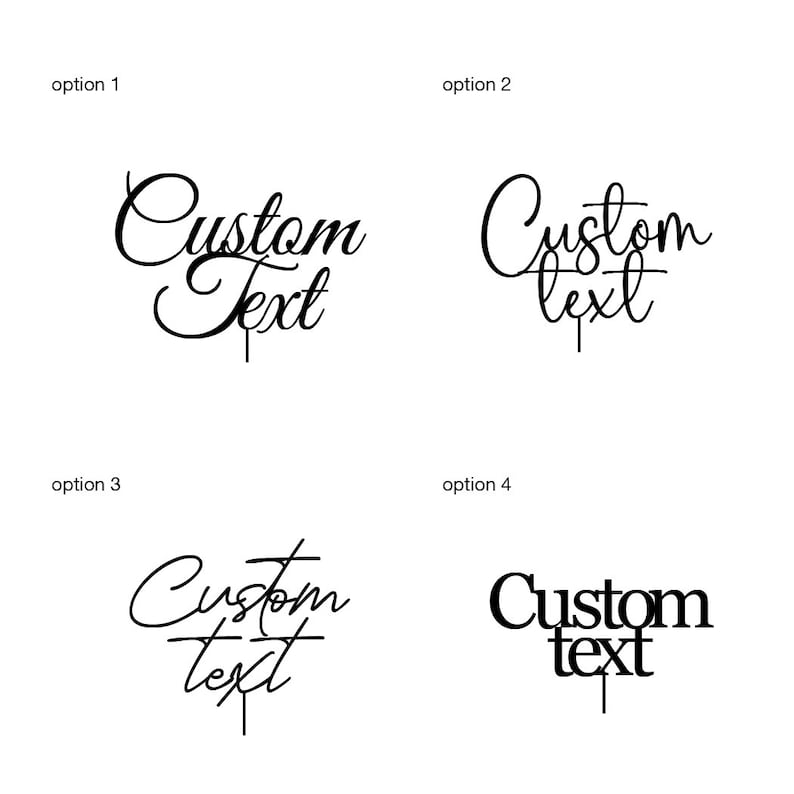 Wooden Custom Cake Topper with Your Text / Personalised Party Decor / Birthday Anniversary Far Away Christmas Graduation Wedding Engagement