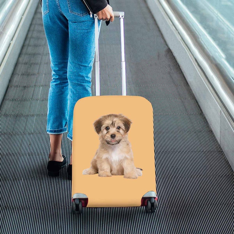 Custom Photo Luggage Cover, Personalize Pet Photo Logo Suitcase Covers, Customized Luggage Wrap Suitcase Protector, honeymoon gifts