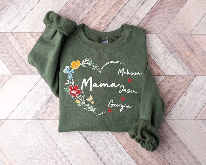Custom Grandma Sweatshirt, Personalized Grandma Shirt For Mother's Day, Nana Shirt With Grandkids Name, Mimi Sweatshirt Abuela, Grandma Tees
