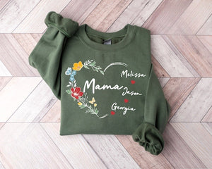 Custom Grandma Sweatshirt, Personalized Grandma Shirt For Mother's Day, Nana Shirt With Grandkids Name, Mimi Sweatshirt Abuela, Grandma Tees
