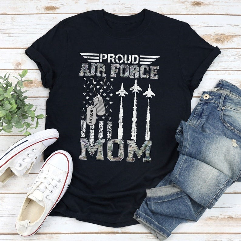 Proud Air Force Mom Shirt, Air Force Mom Gift, US Air Force Mom, Personalized Military Family Shirt