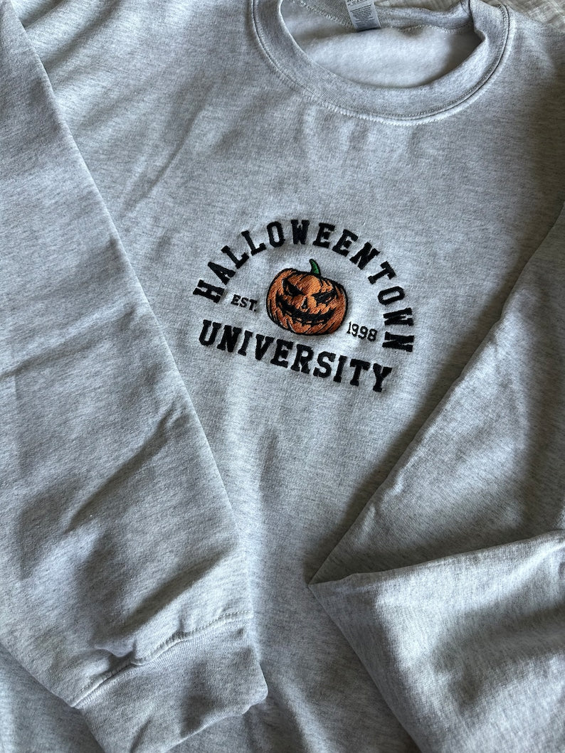 Halloweentown University Embroidered Sweatshirt | Fall Sweater | Halloweentown Crewneck | Halloween Sweatshirt | Halloweentown University