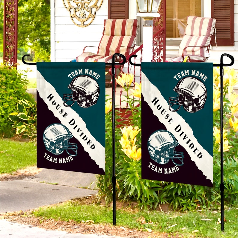 Custom House Divided Flag, House Divided Baseball, Basketball Team Flag, American Football Flag, Personalized Gifts for Him, Christmas Gifts