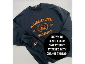 Embroidered Halloween embroidery sweatshirt/Halloweentown sweatshirt, sleeve spooky, ghost, Y2K Style Embroidered Crewneck| Pumpkin Shirt il_794xN.5126499599_olv9.jpg