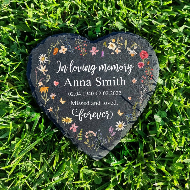 Custom Memorial Stone, Indoor/Outdoor Use, Remembrance Stone for Home or Garden, In Loving Memory, Memorial Gift For Loss Of Father/Mom