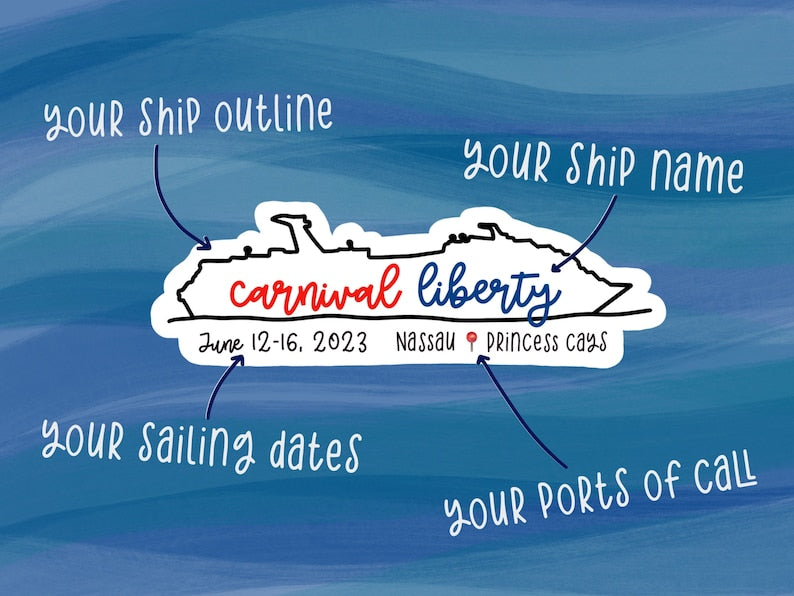 Custom Cruise Ship Magnet | Cruise Magnet for Gift Exchange