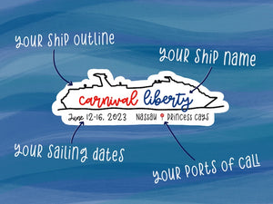 Custom Cruise Ship Magnet | Cruise Magnet for Gift Exchange
