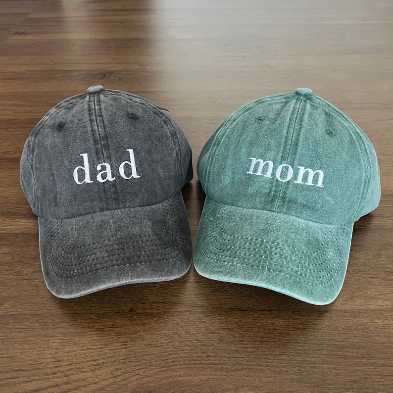 Grandpa, Dad With Date Embroidered Cap