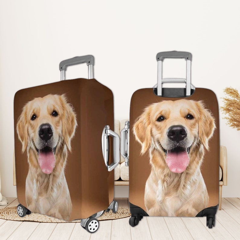 Custom Photo Luggage Cover, Personalize Pet Photo Logo Suitcase Covers, Customized Luggage Wrap Suitcase Protector, honeymoon gifts