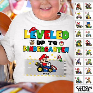 Personalized Super Kiddio Leveled Up Shirt, Custom Grade Toddler Shirt, Back To School Shirt, 1st Day Of School Shirt, Kindergarten Shirt